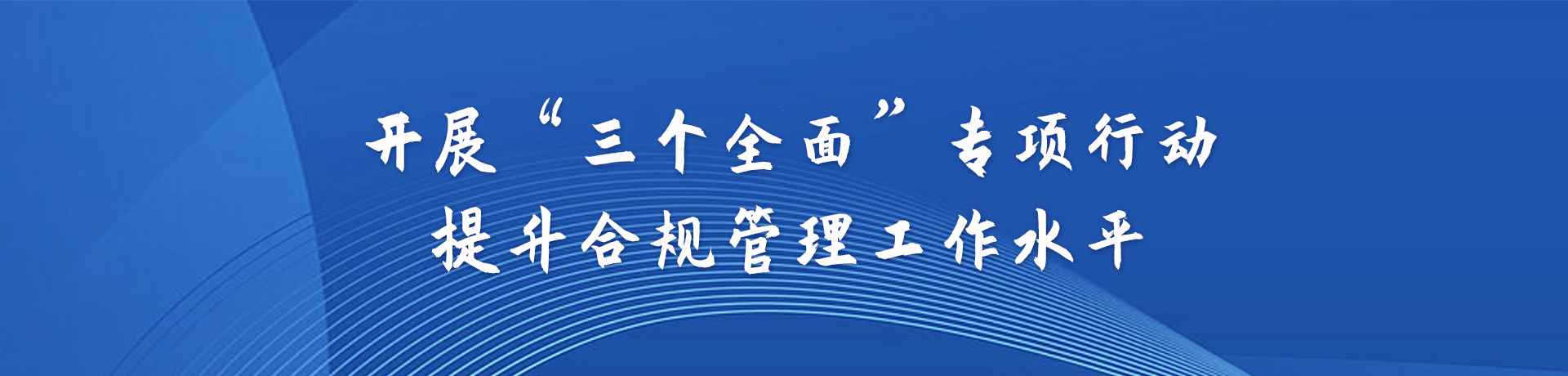 開(kāi)展“”三個(gè)全面”專(zhuān)項(xiàng)行動(dòng)    提升合規(guī)管理工作水平